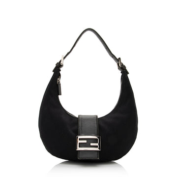 Fendi  Neoprene Half Moon Shoulder Bag