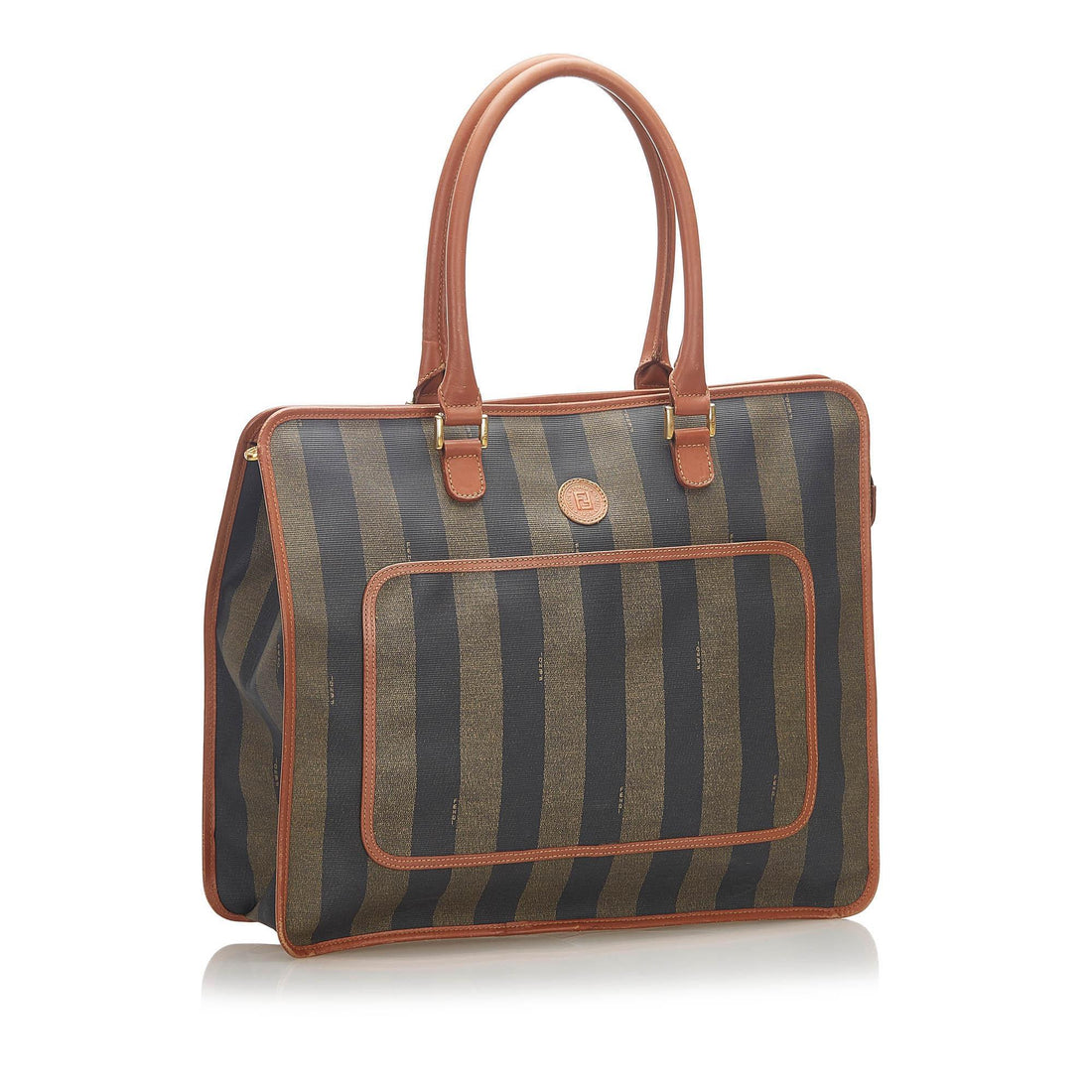 Fendi Pequin Canvas Tote Bag (SHG-17259)