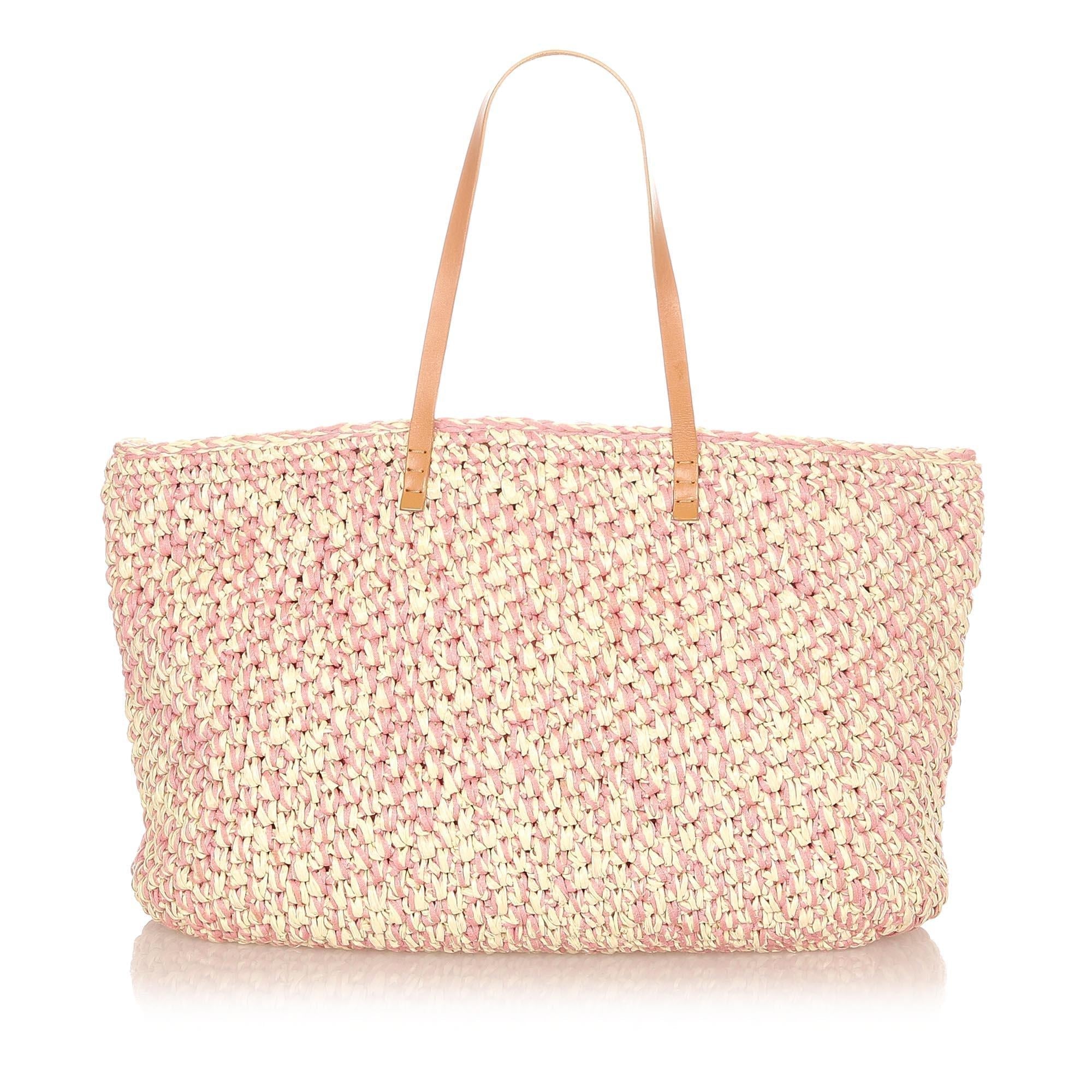 Fendi Raffia Tote Bag
