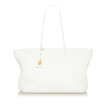 Fendi Selleria Embossed Leather Tote Bag