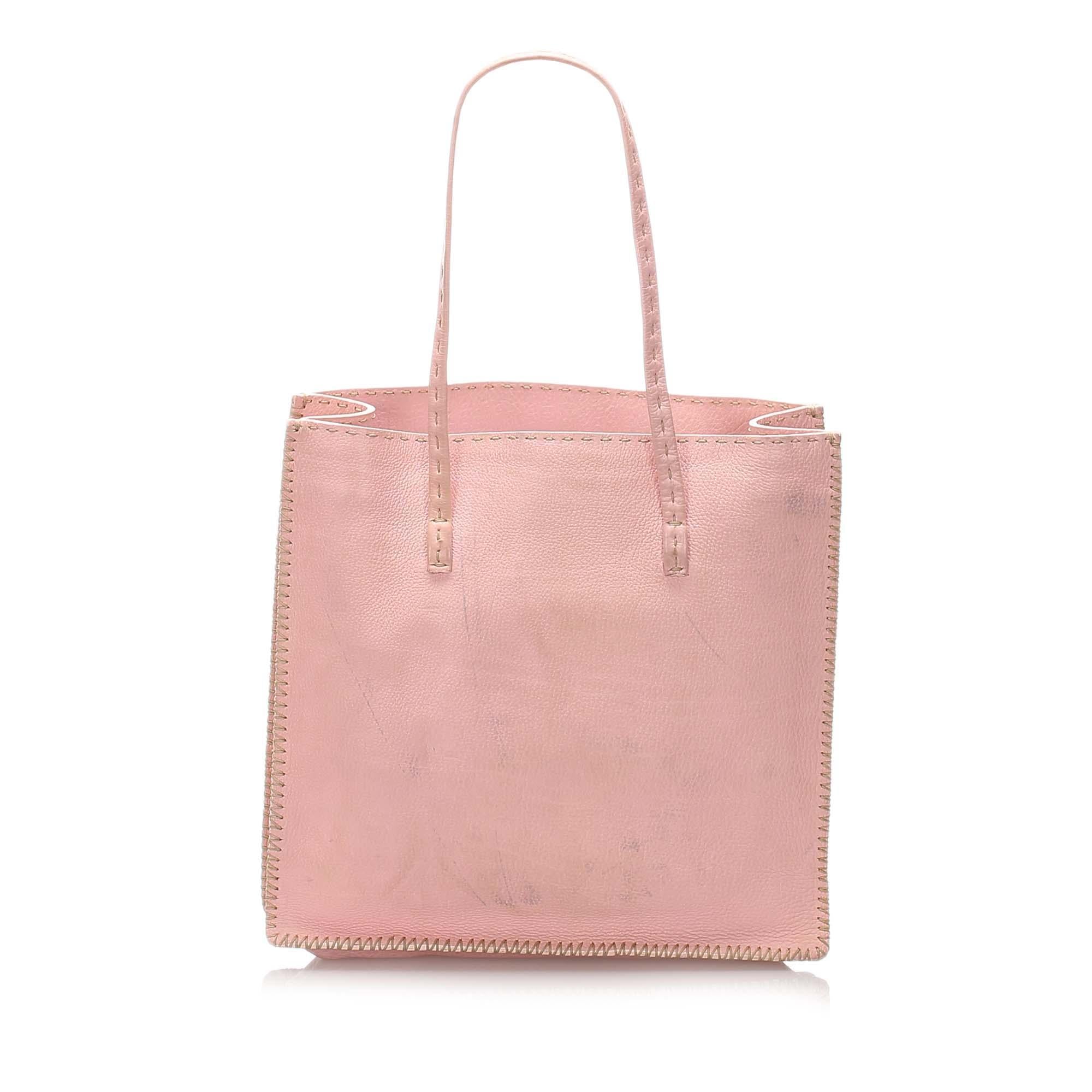 Fendi Selleria Leather Tote  (SHG-13632)