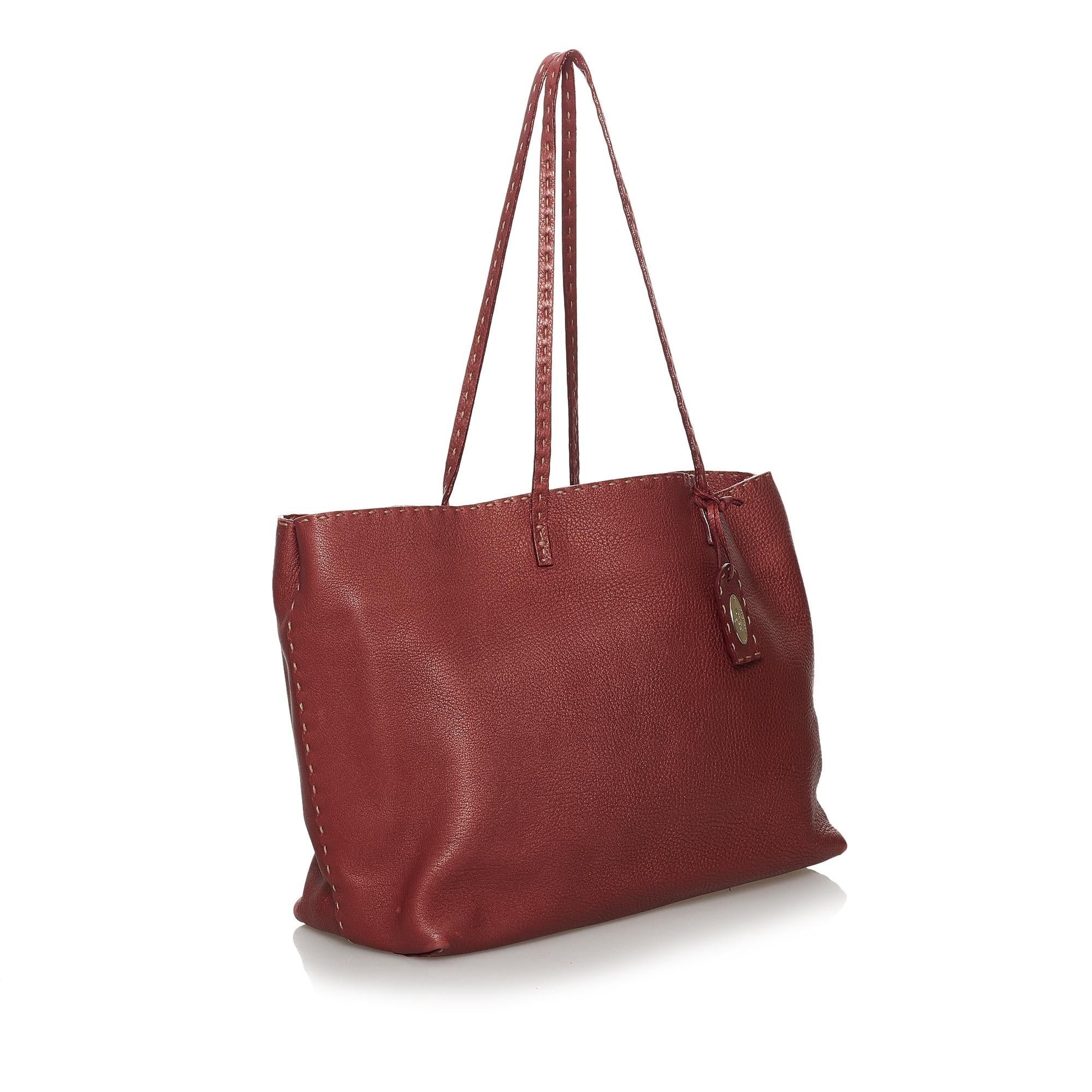 Fendi Selleria Leather Tote Bag (SHG-29744)