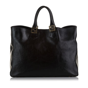 Fendi Twins Leather Tote Bag