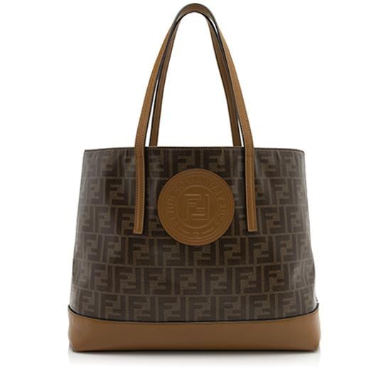 Fendi FF Coated Canvas Vetrificato Shopper Tote