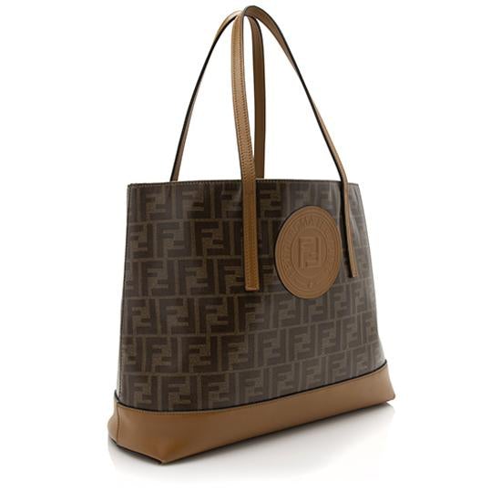 Fendi FF Coated Canvas Vetrificato Shopper Tote
