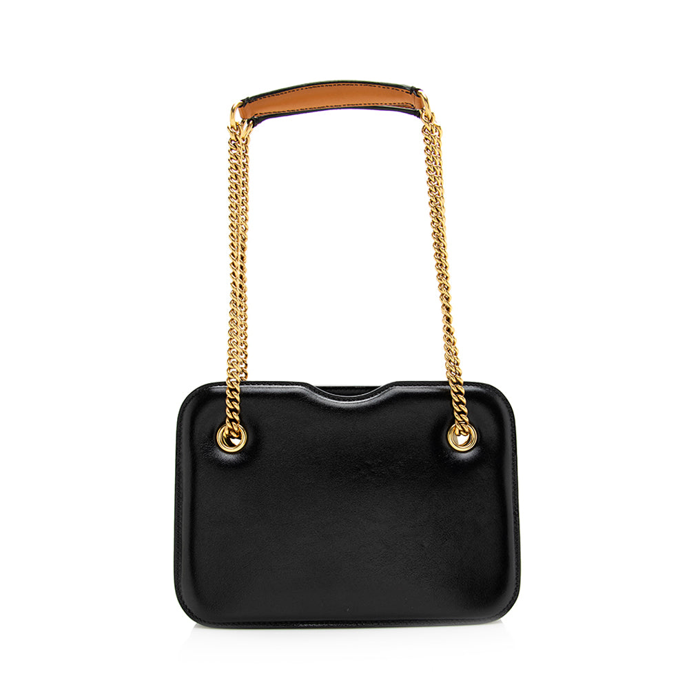 Fendi Vitello Glacier Leather Karligraphy Pocket Shoulder Bag (SHF-19815)