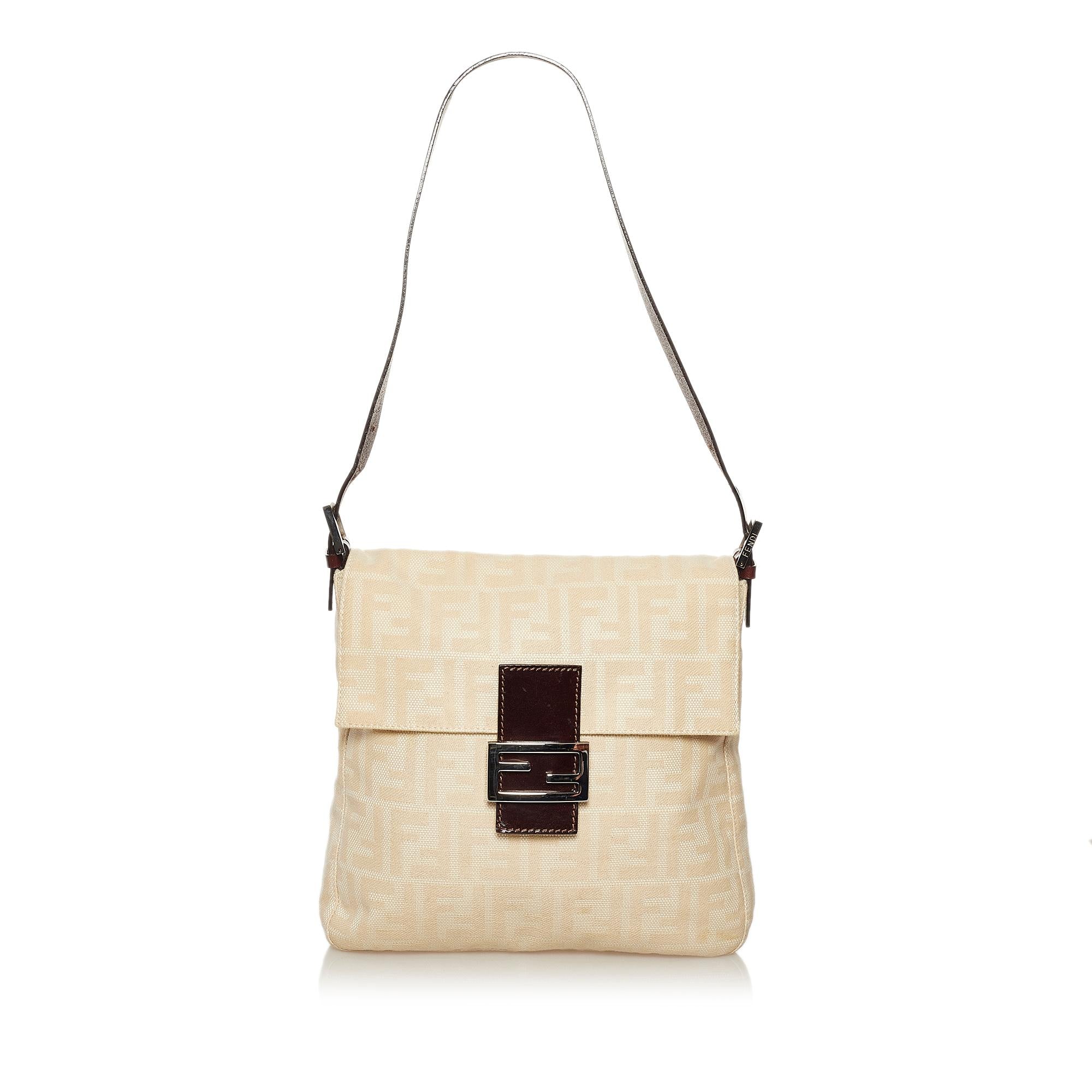 Fendi Zucca Canvas Shoulder Bag