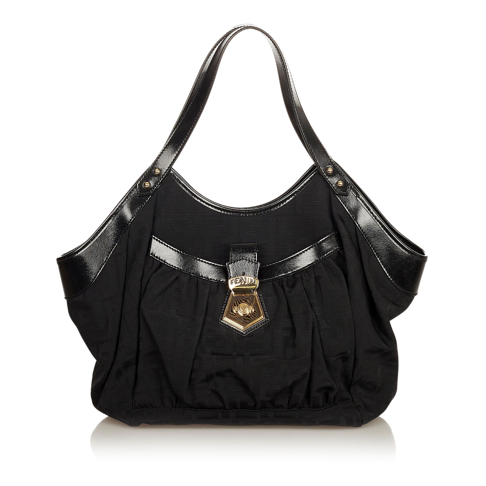 Fendi Zucca Canvas Shoulder Bag