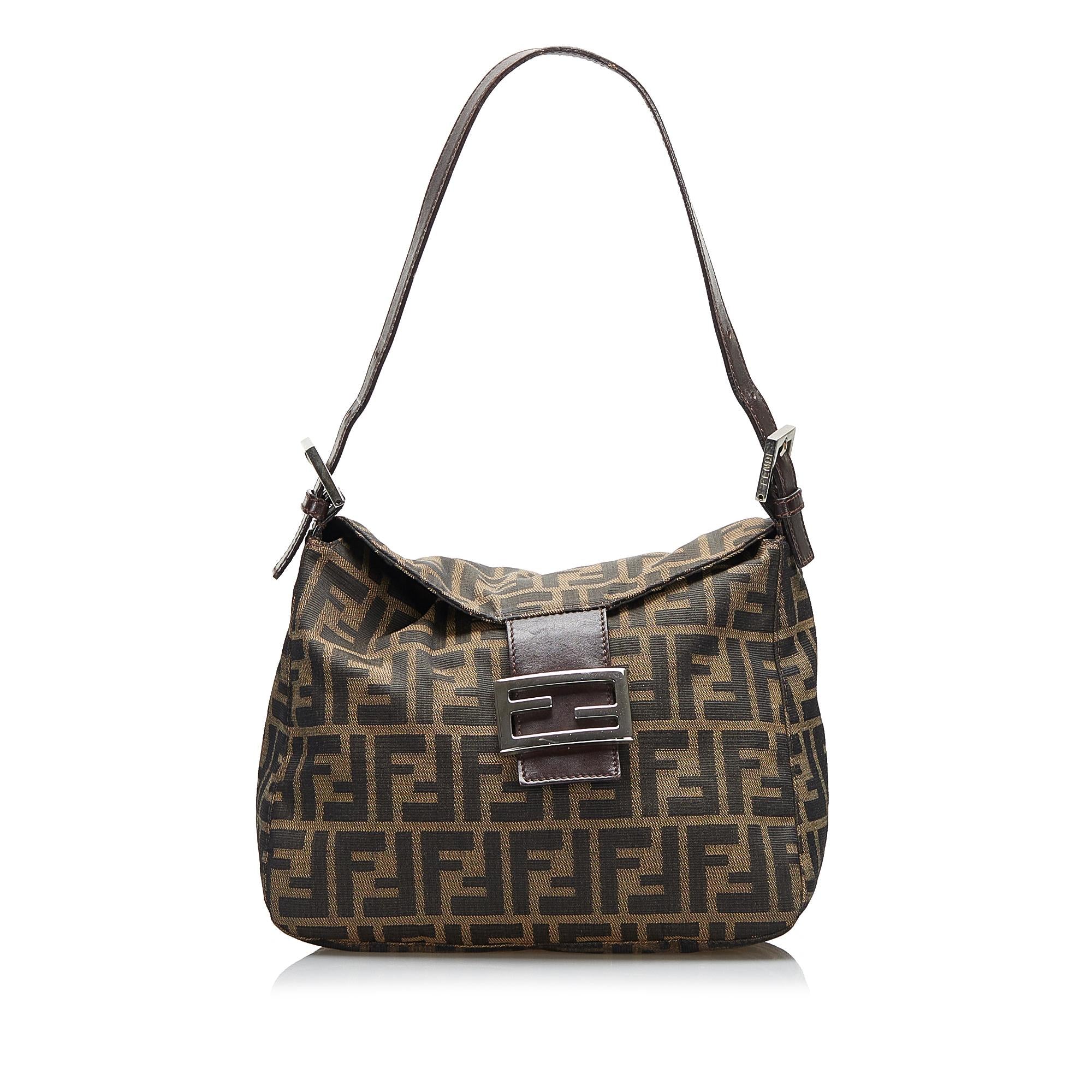Fendi Zucca Flap Shoulder Bag