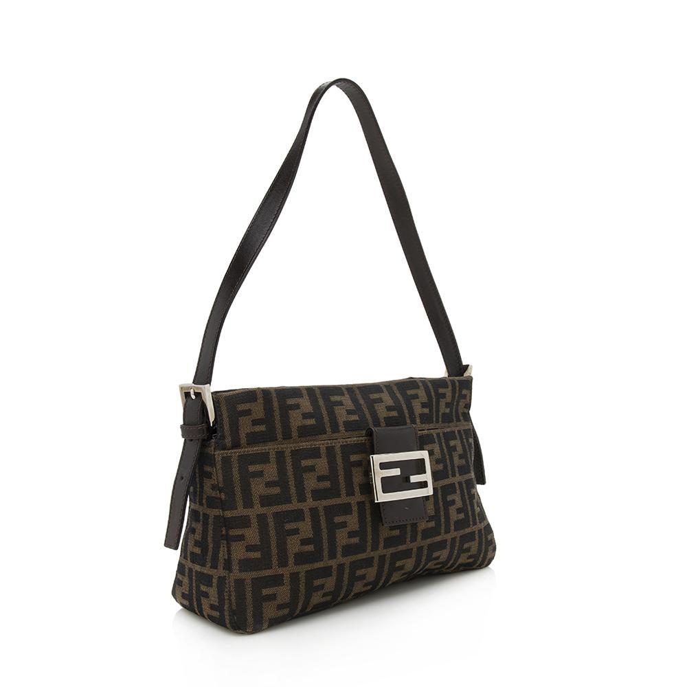 Fendi Zucca Top Zip Baguette Shoulder Bag (SHF-12749)