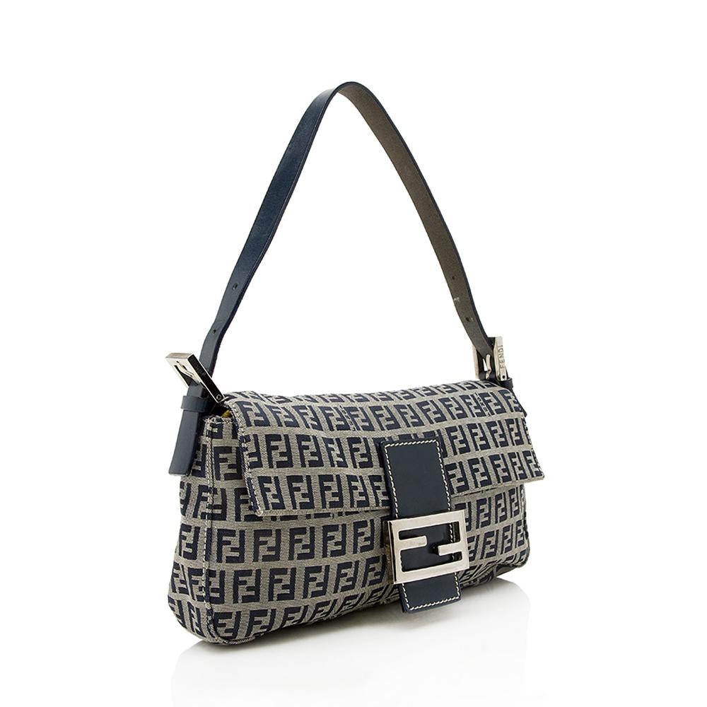 Fendi Zucchino Baguette Shoulder Bag (SHF-12947)