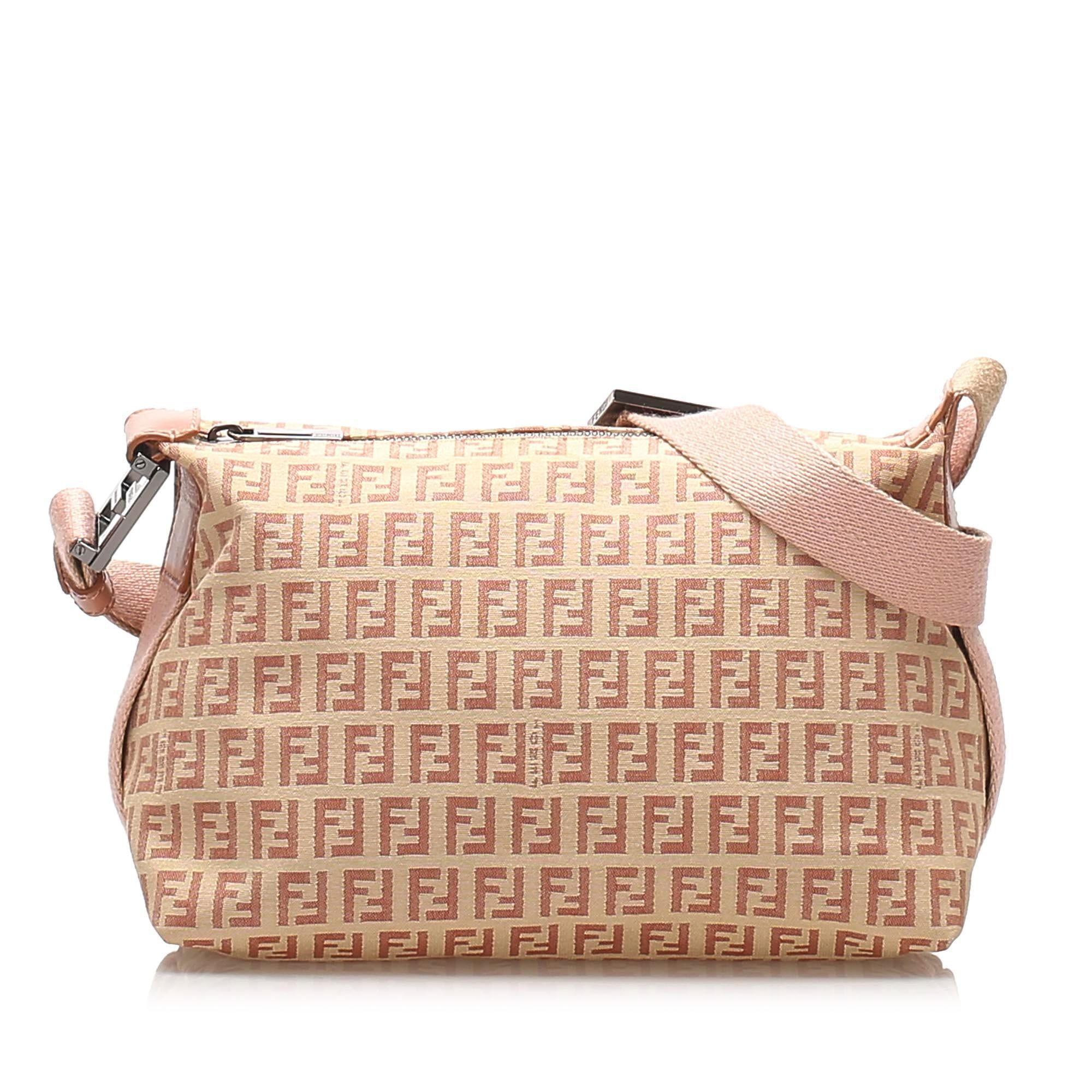 Fendi Zucchino Canvas Shoulder Bag (SHG-12040)