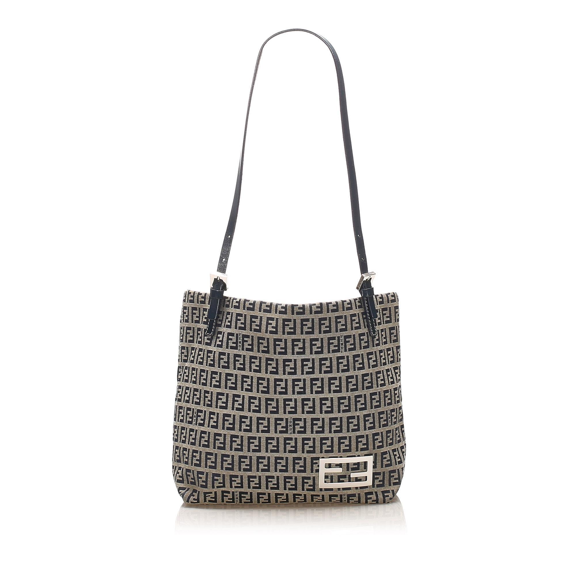 Fendi Zucchino Canvas Shoulder Bag (SHG-15555)