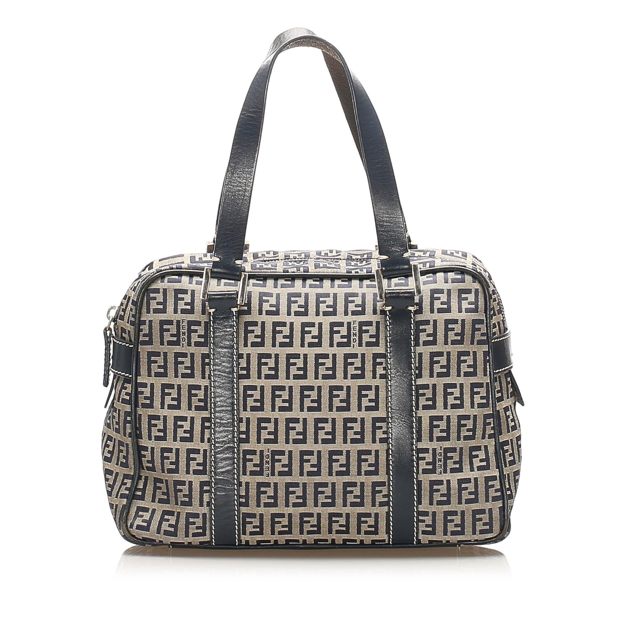 Fendi Zucchino Canvas Shoulder Bag (SHG-16650)