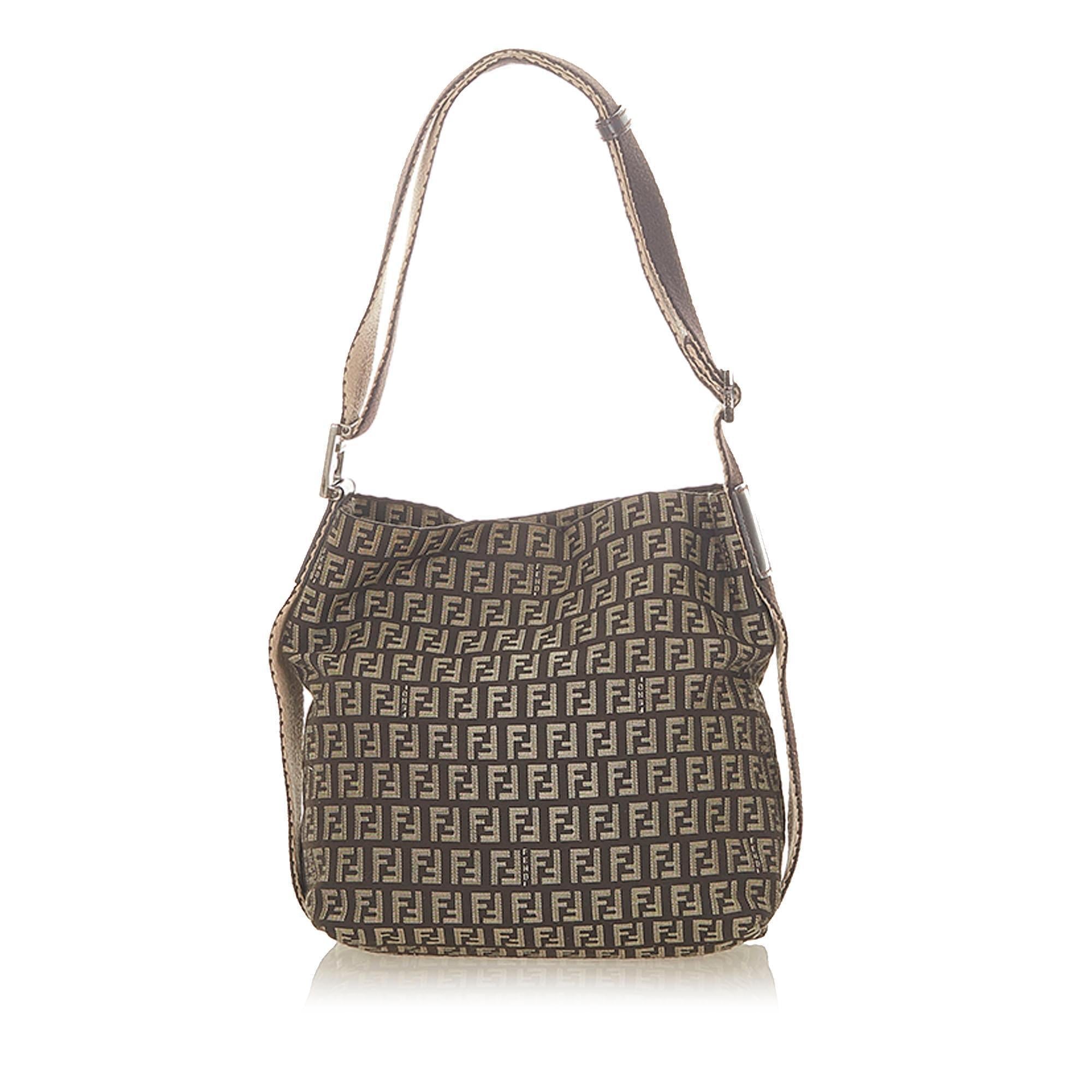 Fendi Zucchino Canvas Shoulder Bag (SHG-19577)