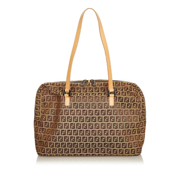 Fendi Zucchino Canvas Shoulder Bag