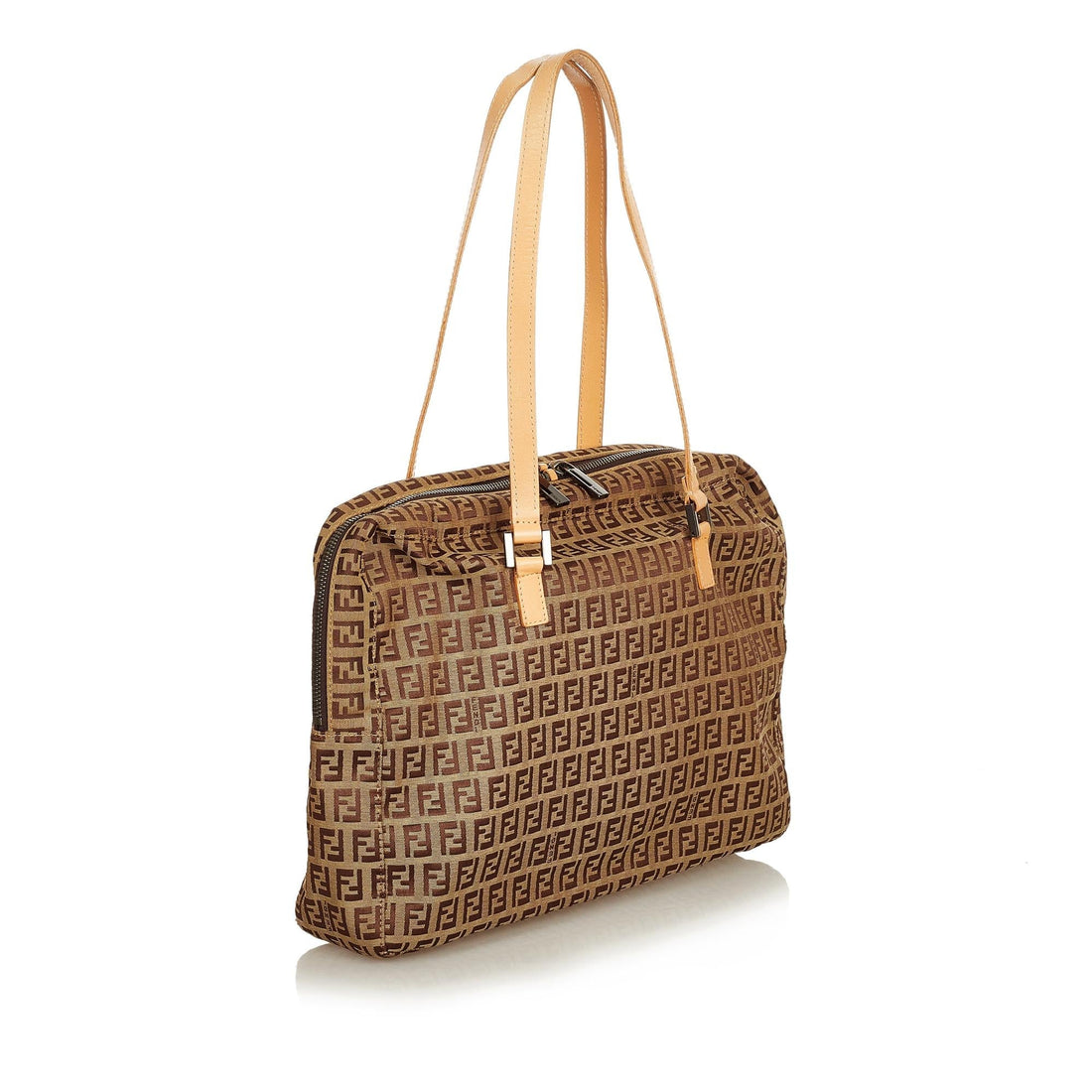 Fendi Zucchino Canvas Shoulder Bag