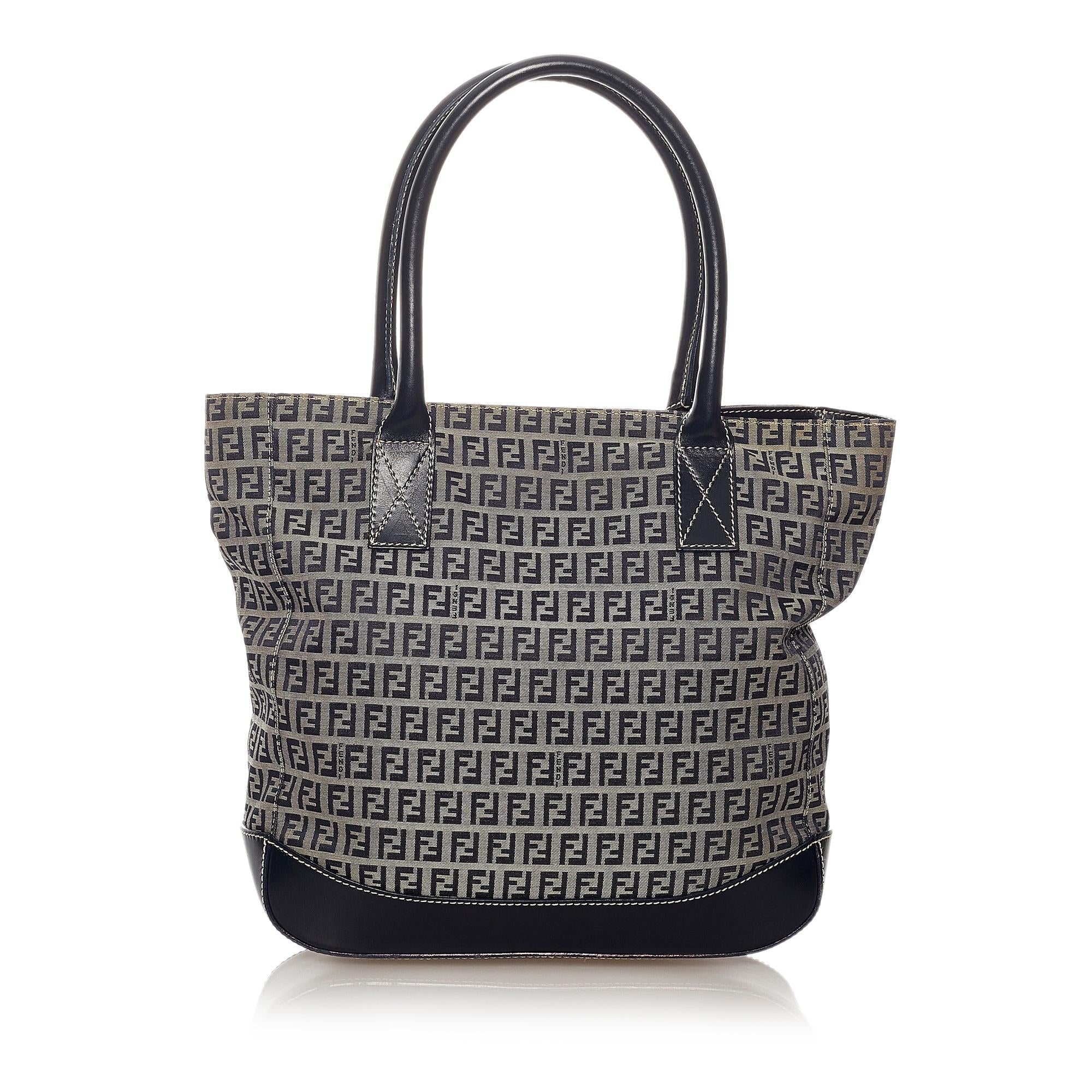 Fendi Zucchino Canvas Tote Bag