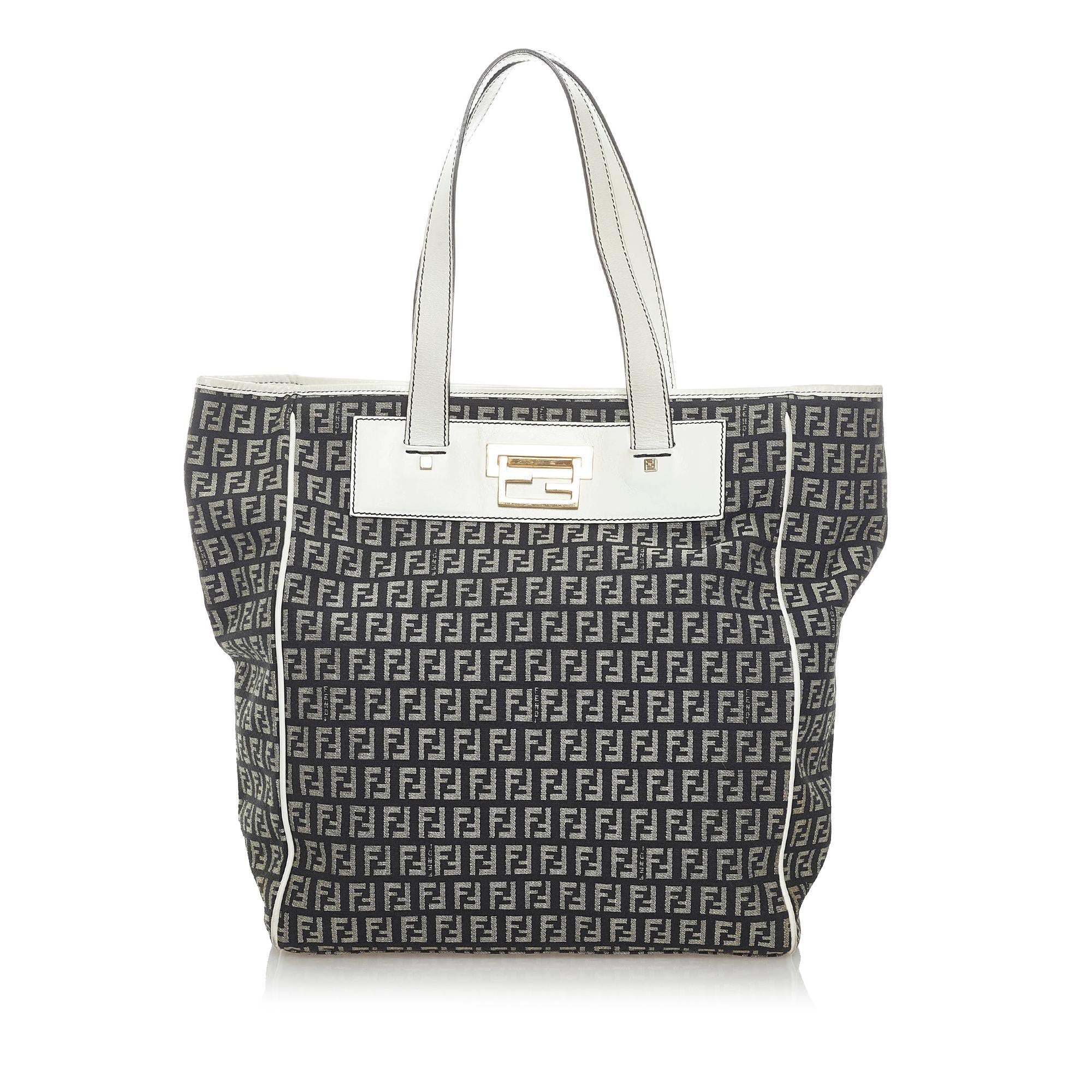Fendi Zucchino Canvas Tote Bag