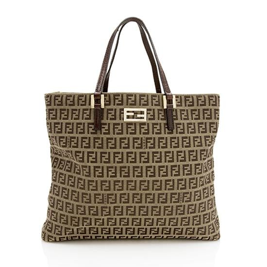 Fendi Zucchino Logo Tote