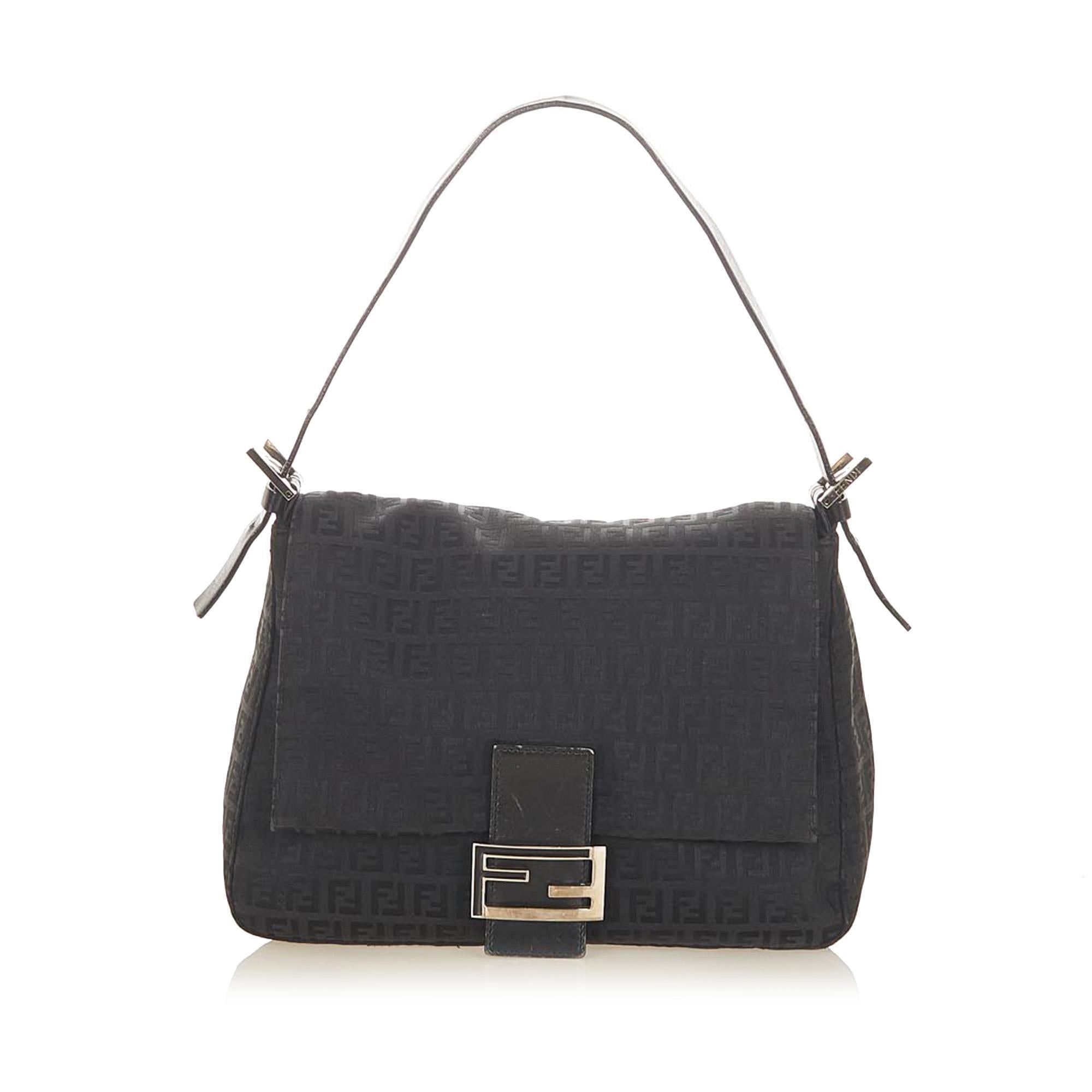 Fendi Zucchino Mamma Forever Canvas Shoulder Bag (SHG-19116)
