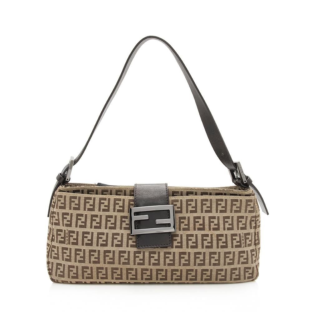 Fendi Zucchino Baguette Shoulder Bag (SHF-12747)