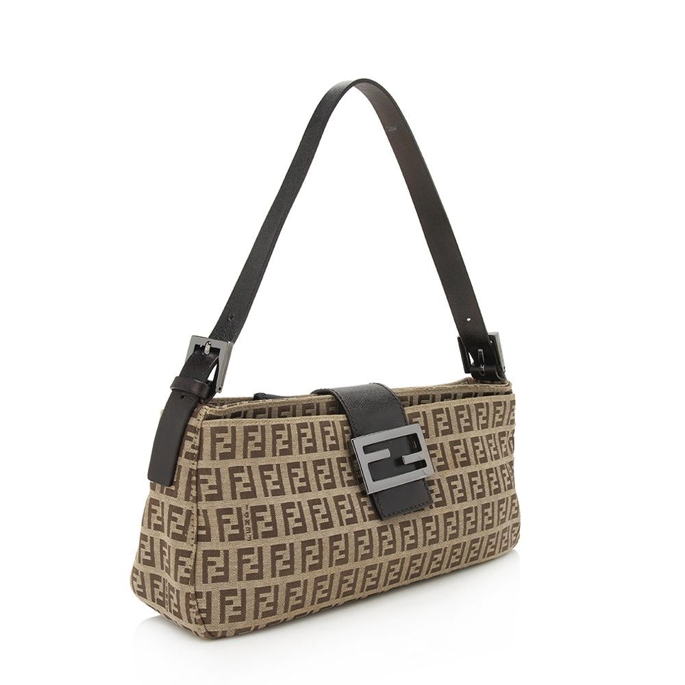 Fendi Zucchino Baguette Shoulder Bag (SHF-12747)