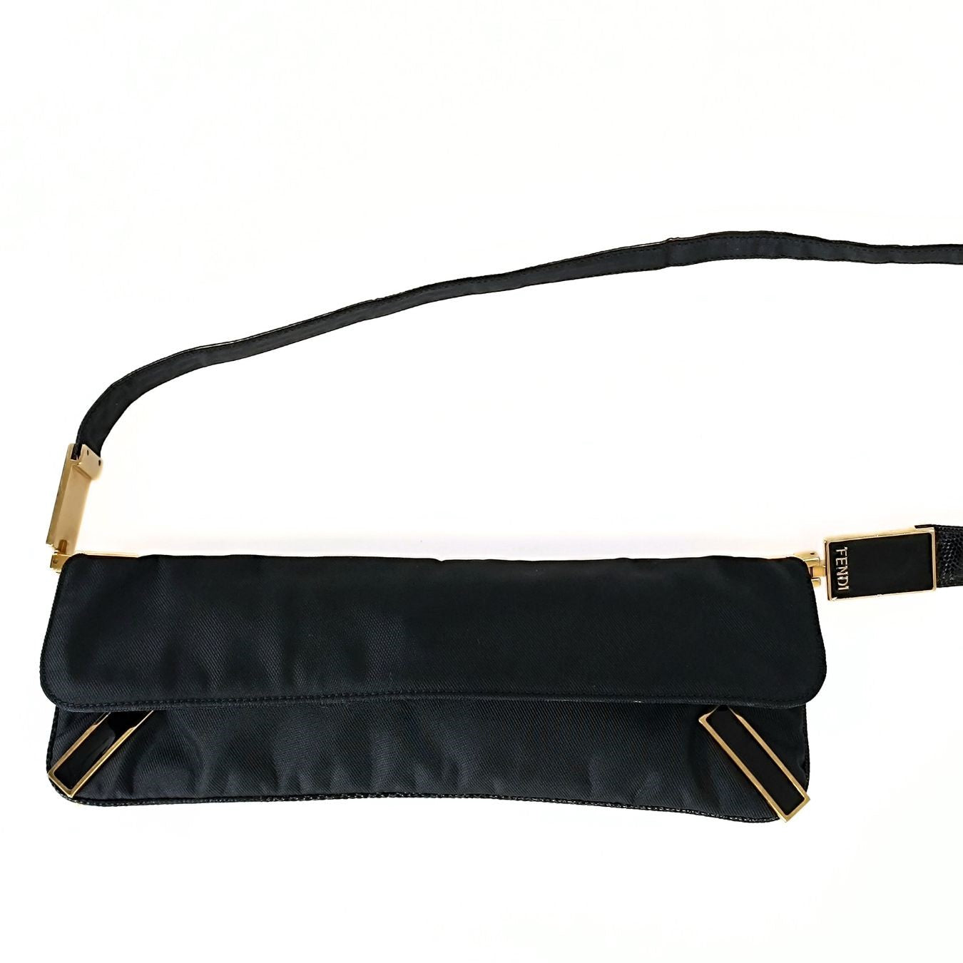 FENDI vintage baguette in nylon and snakeskin