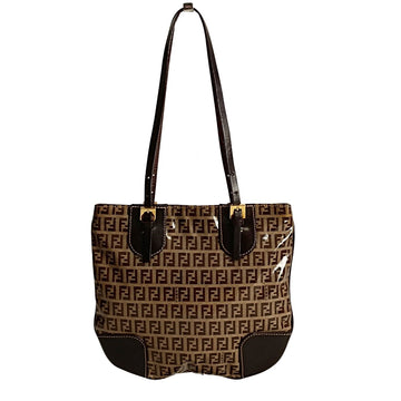 FENDI Zucchino shoulder tote bag in coated canvas