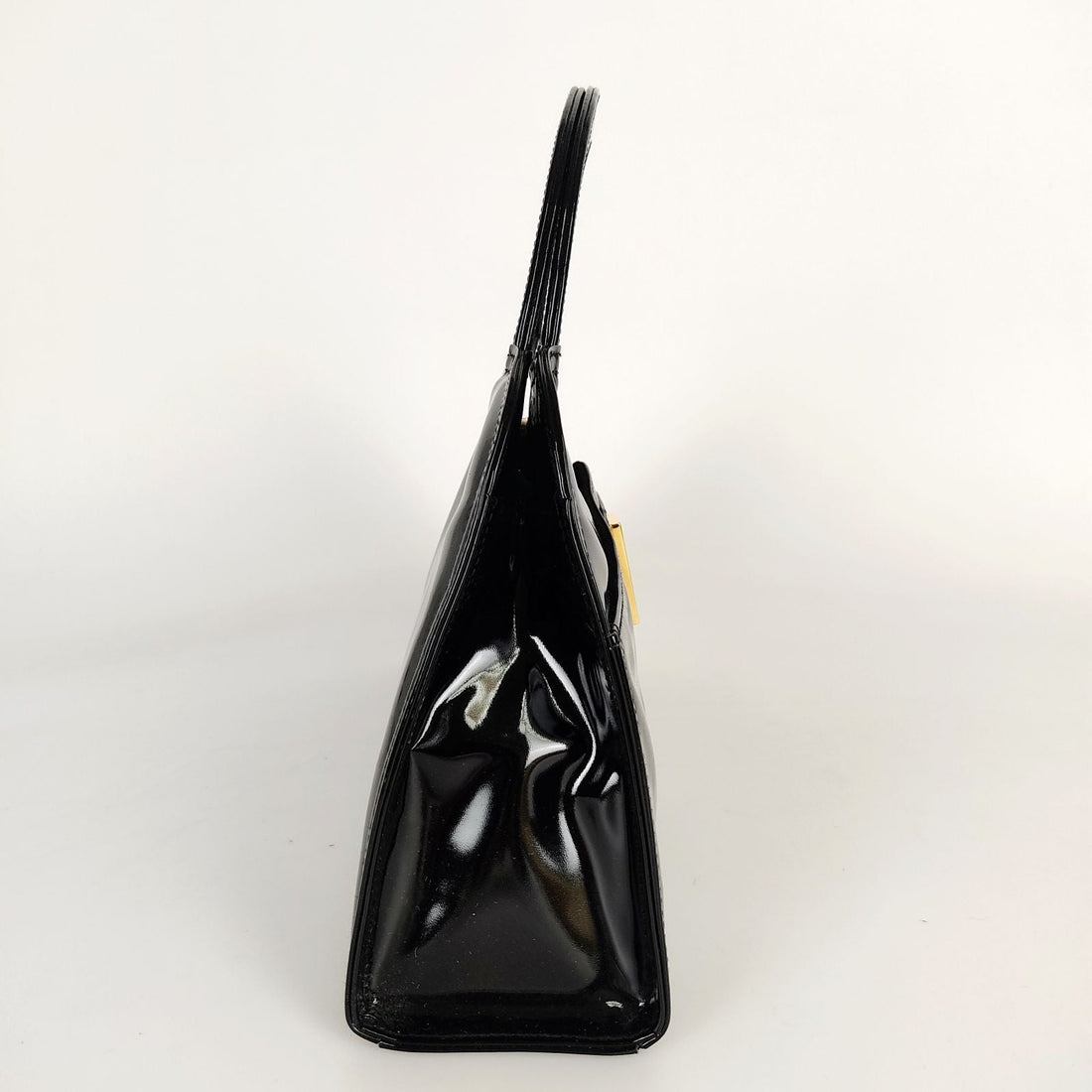 FENDI Fendi Fendi vintage handbag in black patent leather