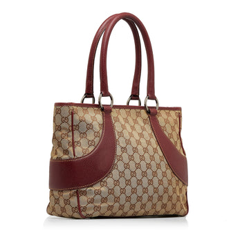 Tan Gucci GG Canvas Tote Bag