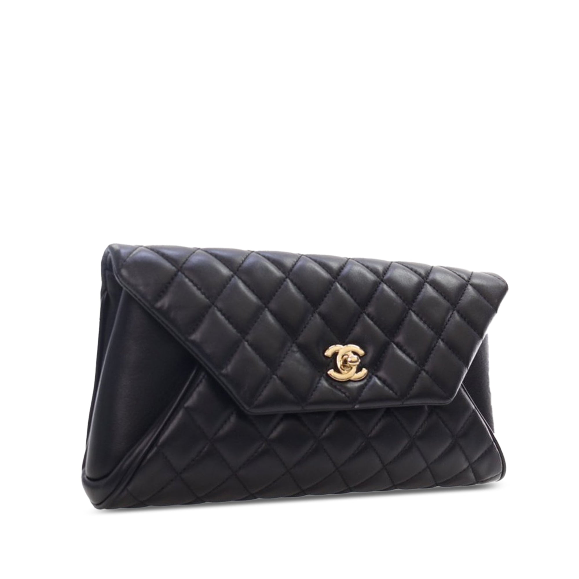 Chanel Lambskin Fold Up Again Clutch Clutch Bag