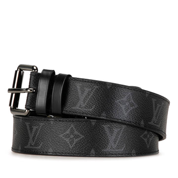 Black Louis Vuitton Monogram Eclipse Reversible Belt