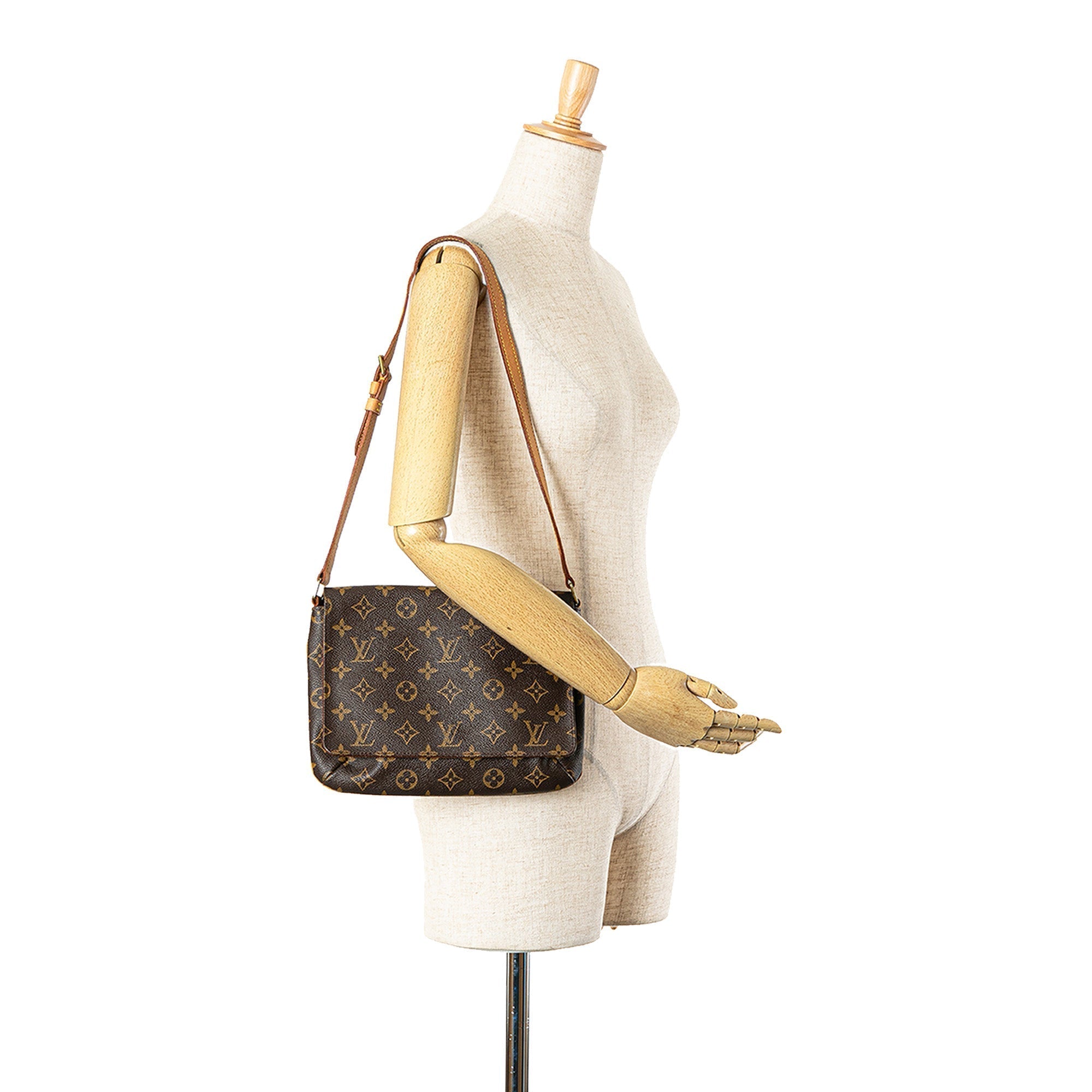 Brown Louis Vuitton Monogram Musette Tango Short Strap Shoulder Bag
