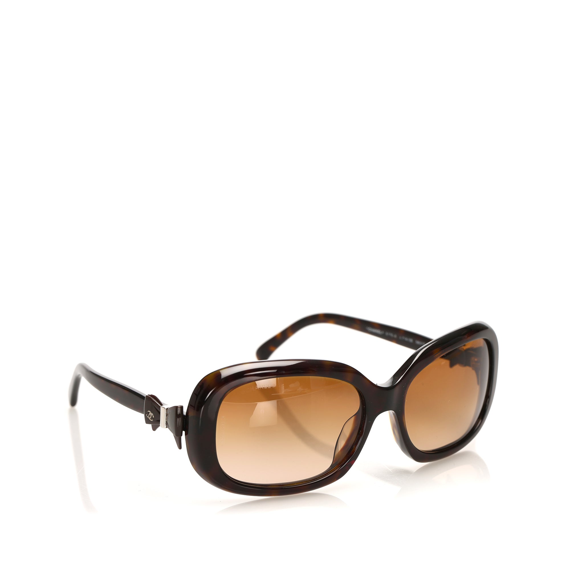 Chanel Round Tinted Sunglasses Brown