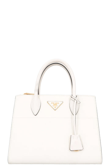 PRADA Paradigm Crossbody Bag Saffiano White