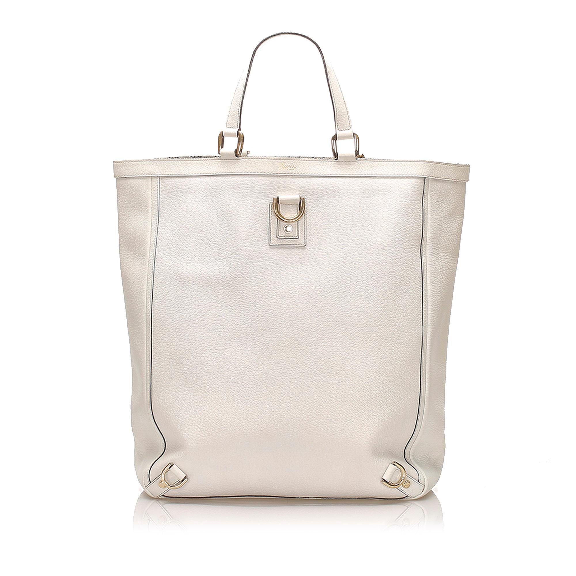 Gucci Abbey D-Ring Leather Tote Bag (SHG-14580)