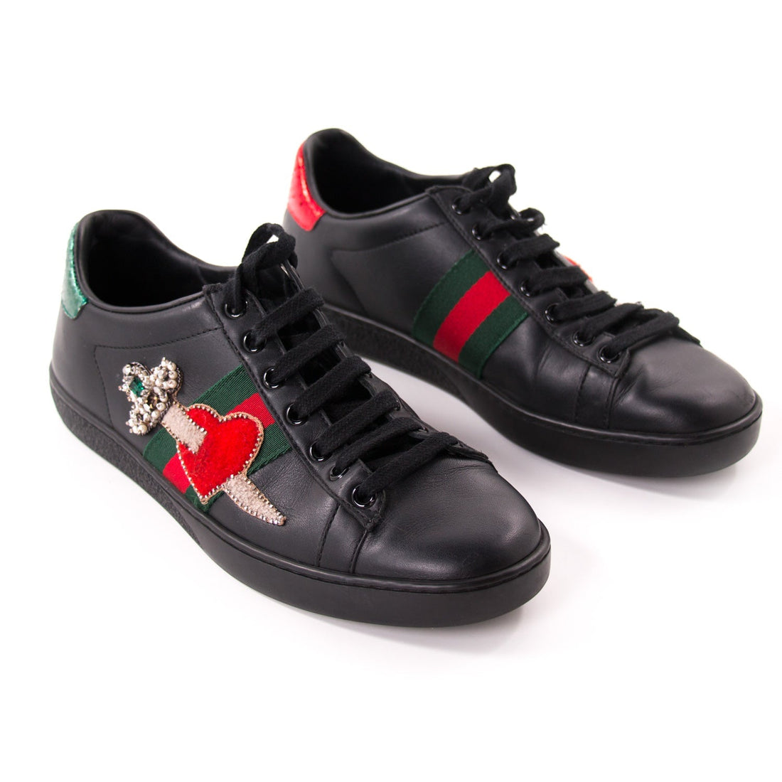 Gucci Ace Leather Embroidered Sneaker