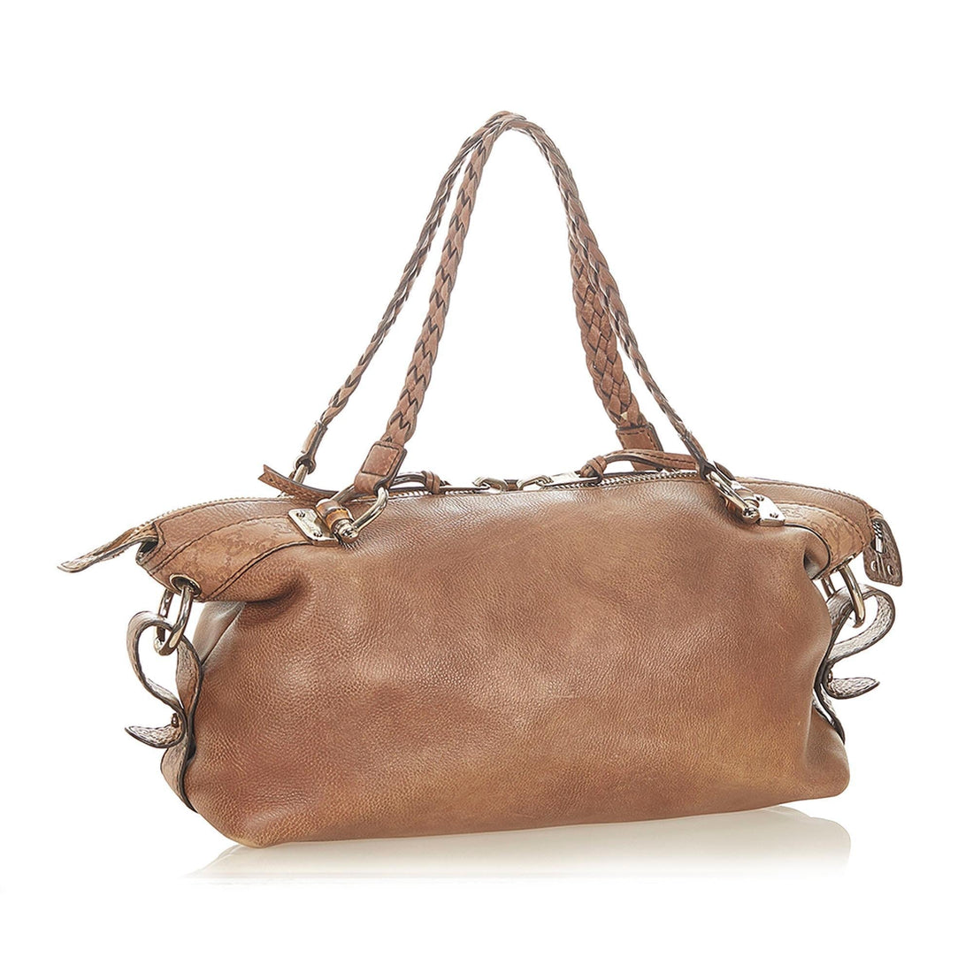 Gucci Bamboo Bar Leather Tote Bag (SHG-19551)