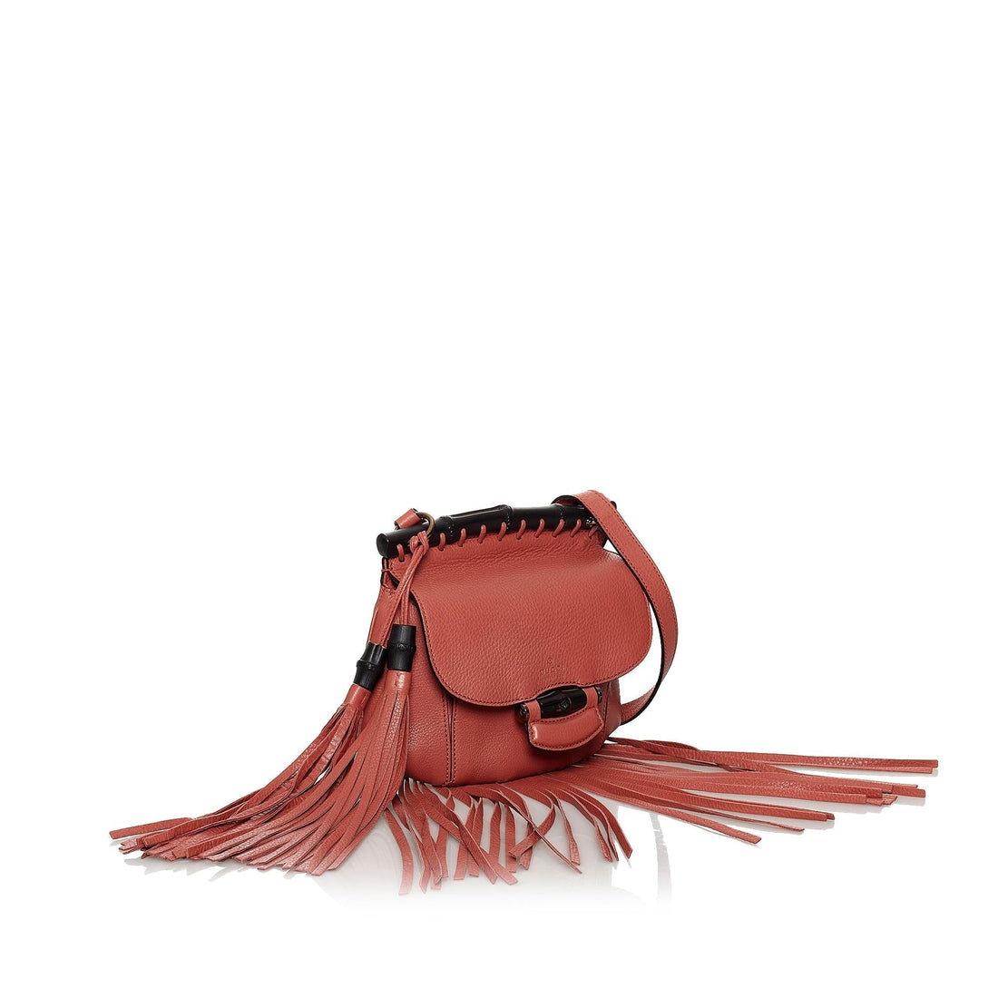 Gucci Bamboo Nouveau Fringe Leather Crossbody Bag