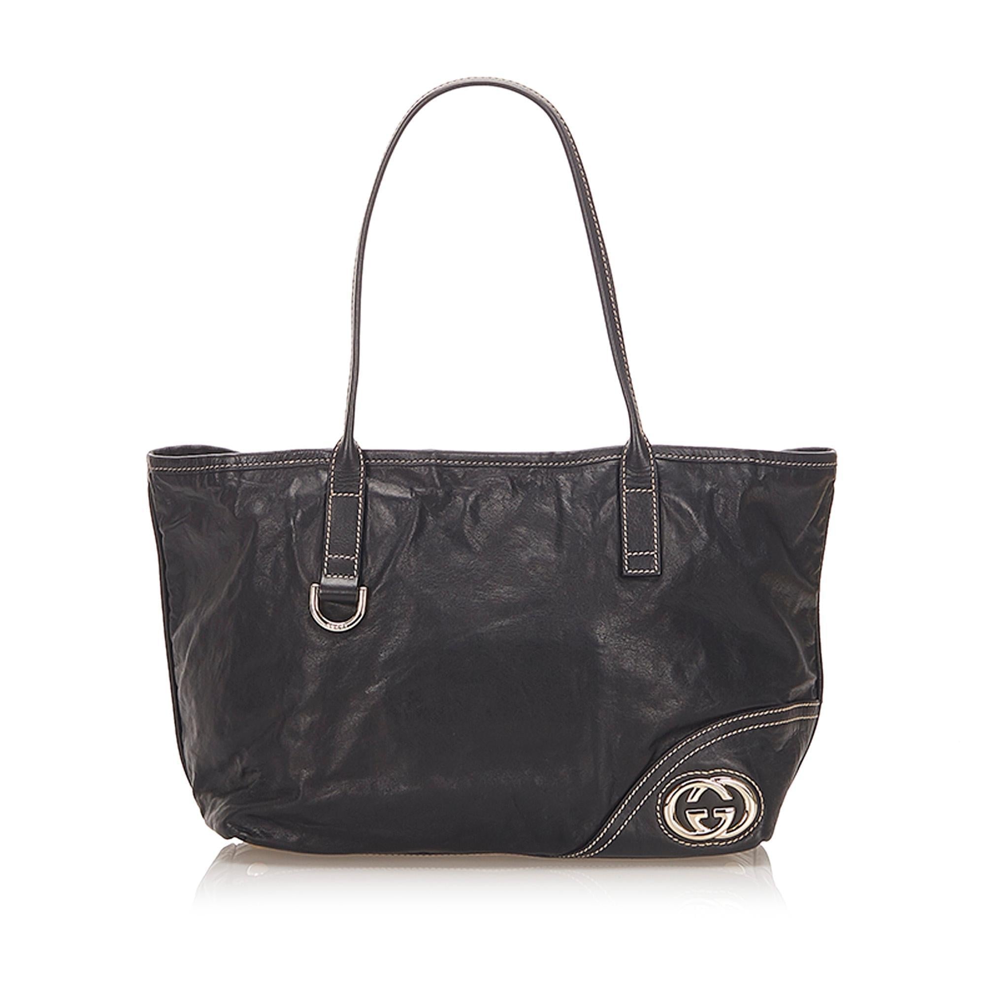 Gucci Britt Leather Tote Bag (SHG-19062)