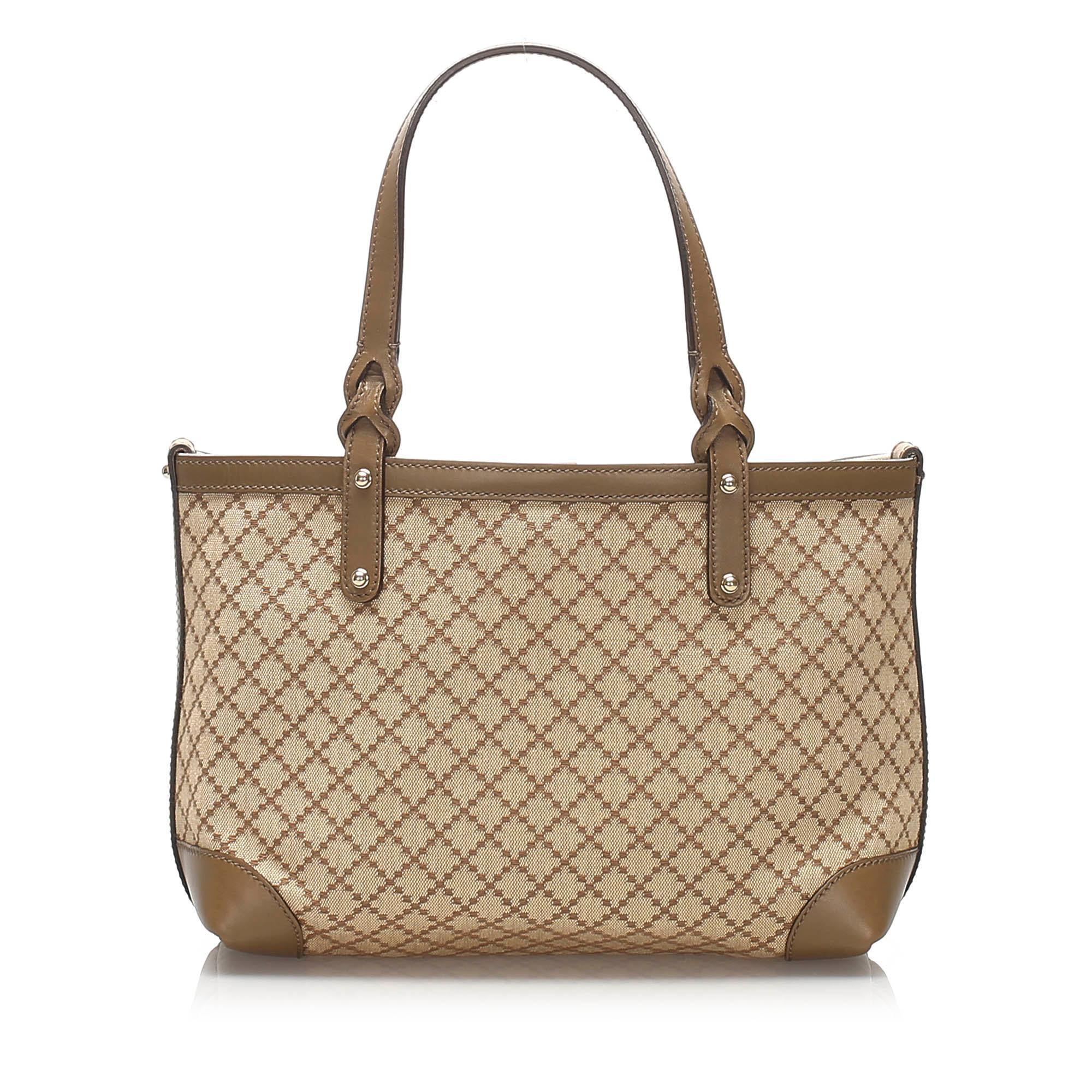 Gucci Diamante Craft Canvas Tote Bag (SHG-13814)