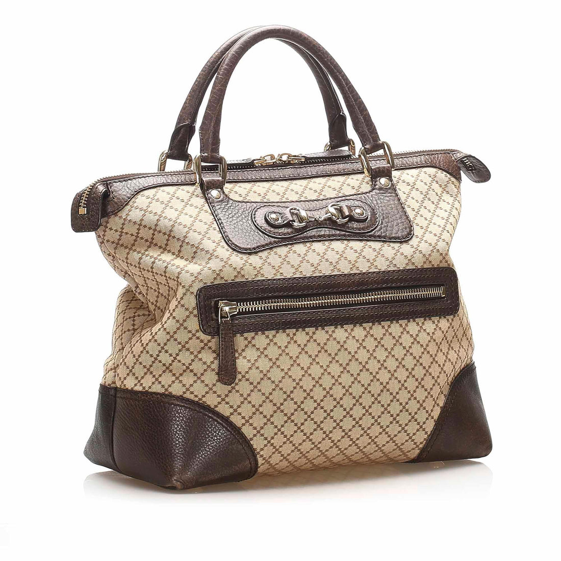 Gucci Diamante Horsebit Catherine Canvas Tote Bag (SHG-15625)