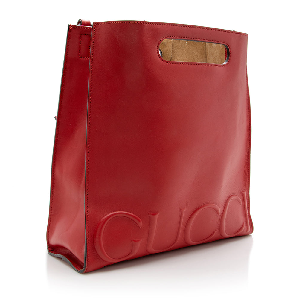 Gucci Embossed Leather XL Tote