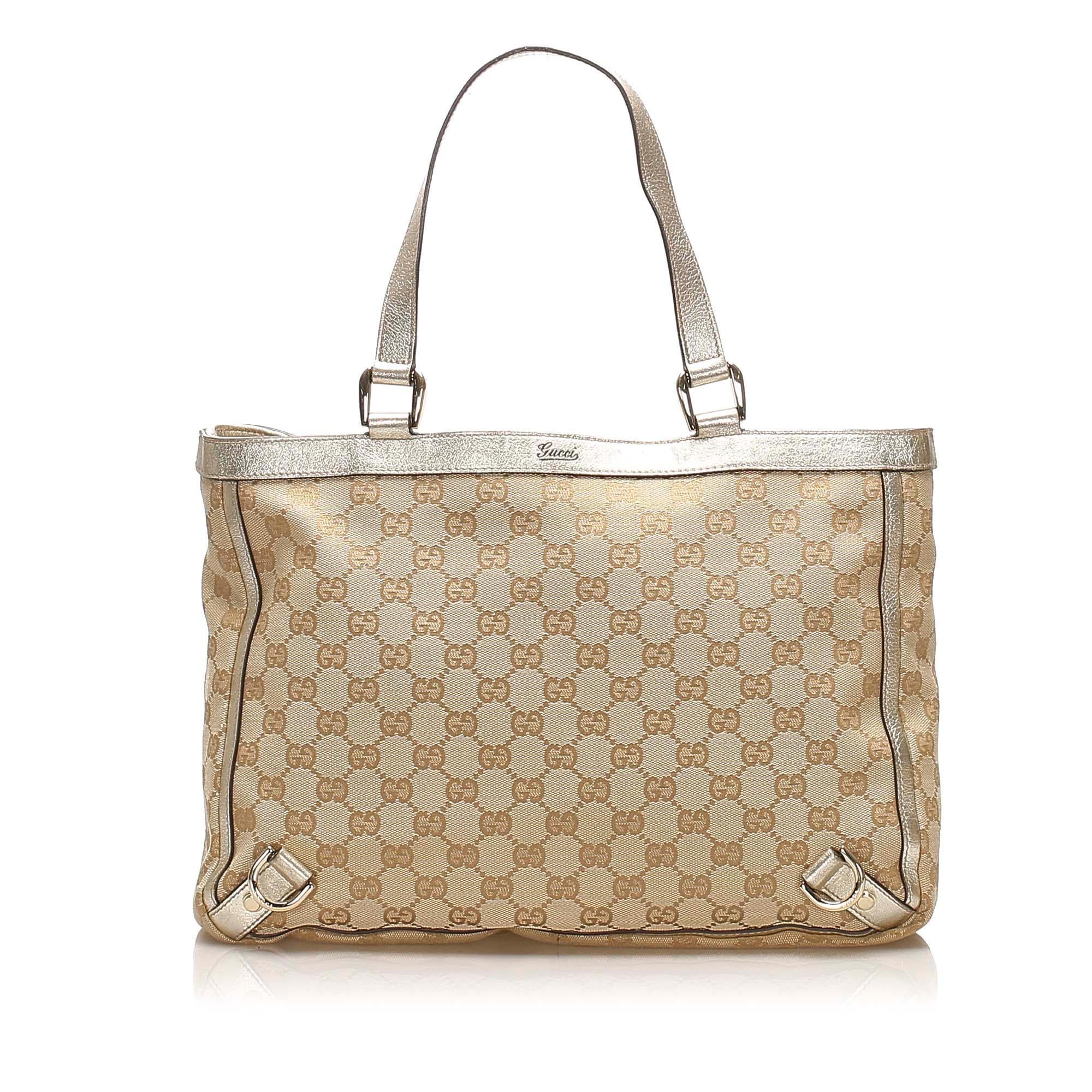 Gucci GG Canvas Abbey D- Ring Tote Bag (SHG-13535)