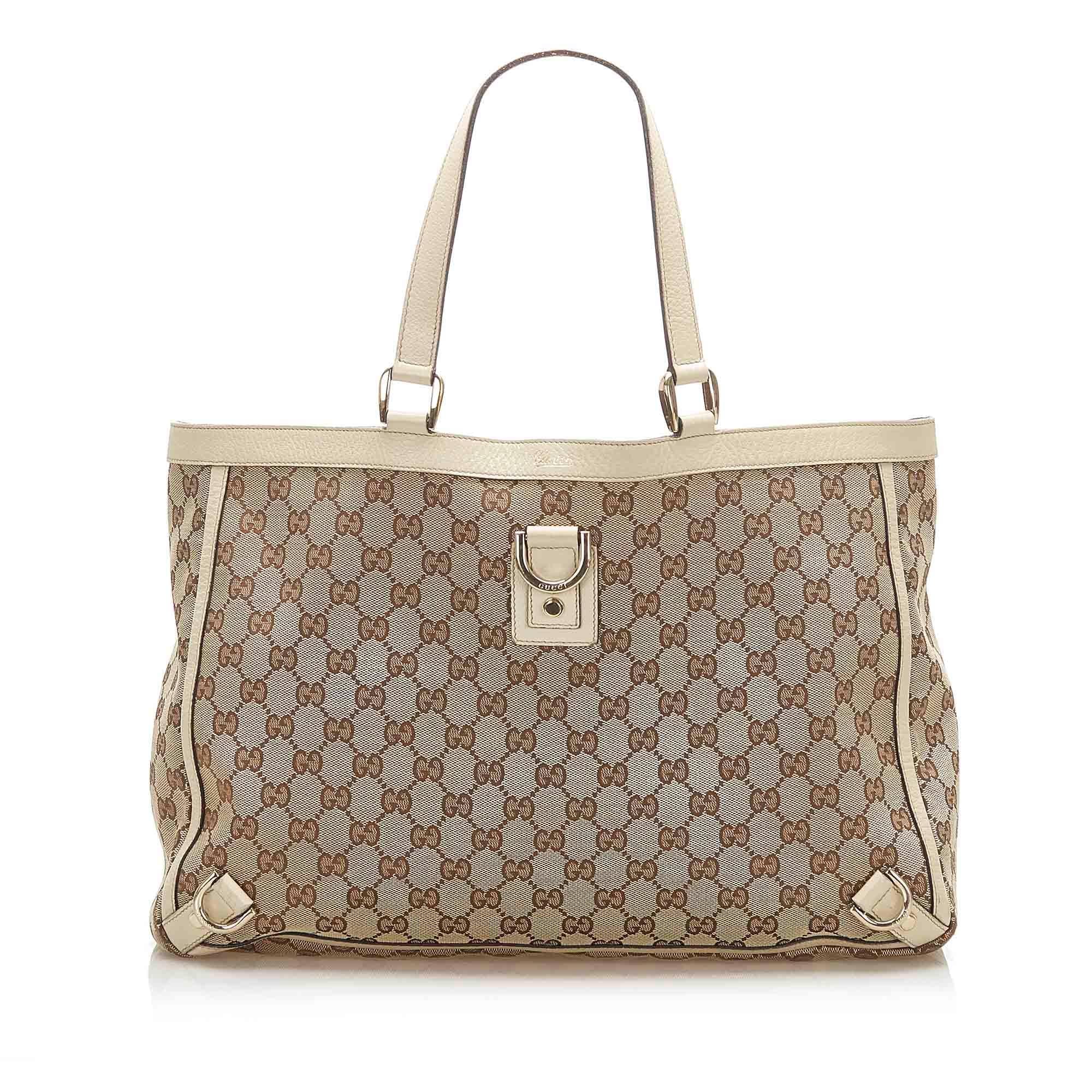 Gucci GG Canvas Abbey D-Ring Tote Bag (SHG-15773)