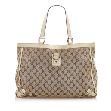Gucci GG Canvas Abbey D-Ring Tote Bag (SHG-15773)