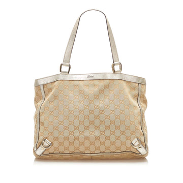 Gucci GG Canvas Abbey D- Ring Tote Bag (SHG-16735)