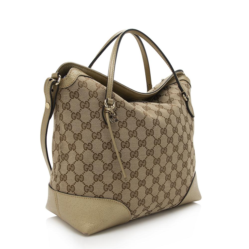 Gucci GG Canvas Bree Tote (SHF-13078)