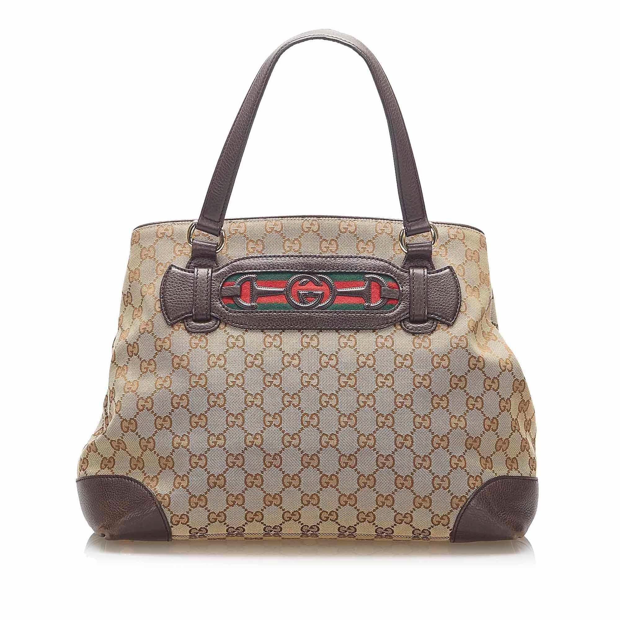 Gucci GG Canvas Dressage Tote  (SHG-16474)
